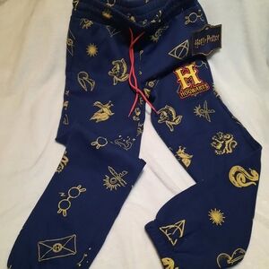 Warner Bros. Harry Potter Blue Pajama Pants with Gold Details